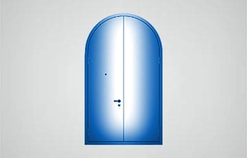 Арочная двухстворчатая