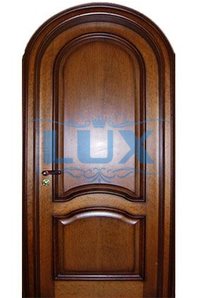 входная дверь для арочного проёма с одним замком, раздельной ручкой и скрытыми петлями